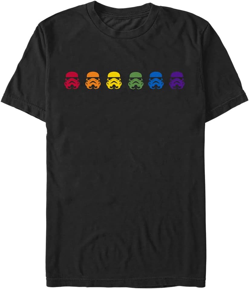 STAR WARS Horizontal Helmets Men's Tops Short Sleeve Tee Shirt T-Shirt | Best Seller