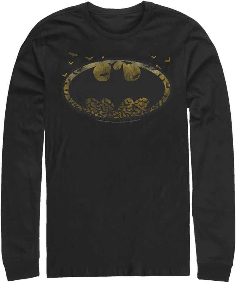 WARNER BROS Batman Bats Men's Tops Long Sleeve Tee Shirt T-Shirt | Trending 2025