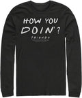 WARNER BROS Friends How You Doin Men's Tops Long Sleeve Tee Shirt T-Shirt | Premium Quality