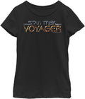 Fifth Sun Kids' Star Trek Voyager Title Logo Girls Short Sleeve Tee Shirt T-Shirt | Best Seller