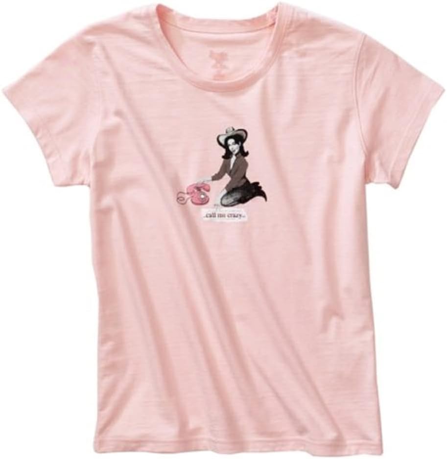 Wrangler Women's 20X Crew Neck Short Sleeve Screen Print T-Shirt, Pink T-Shirt | Aesthetic Streetwear