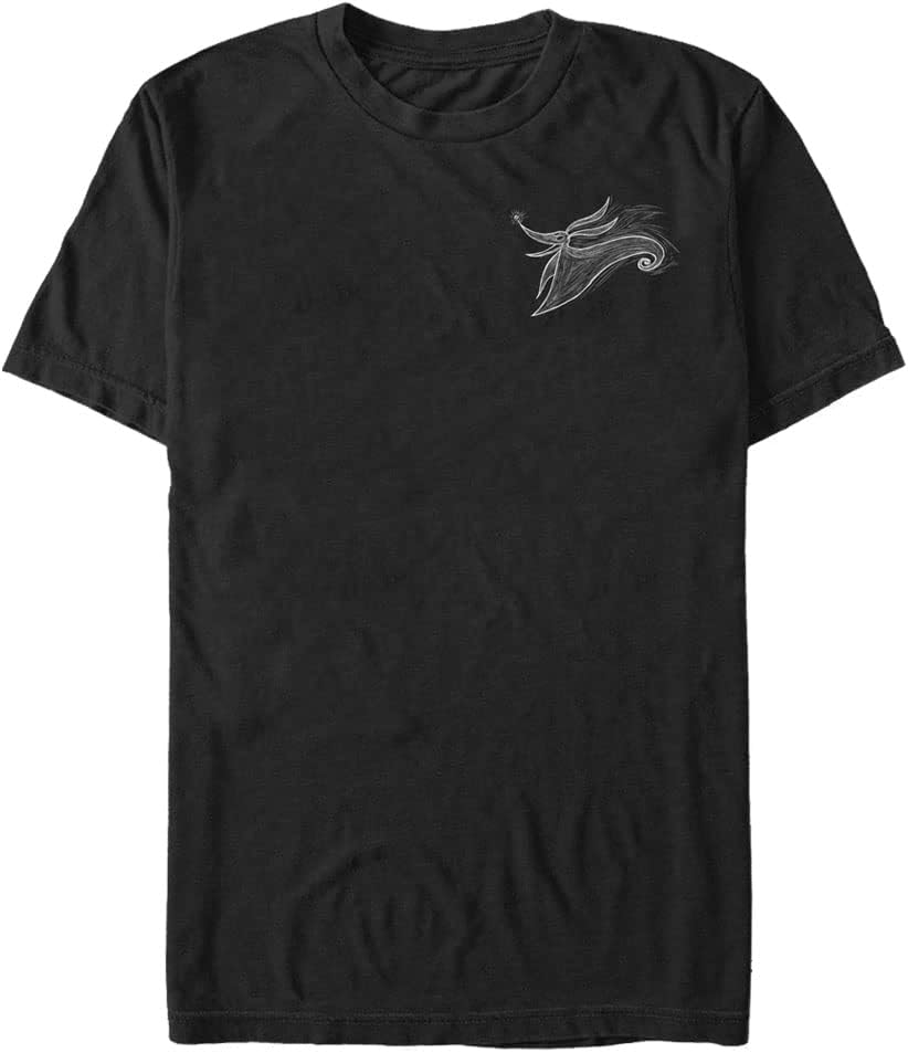 Disney Big & Tall The Nightmare Before Christmas Zero Pocket Scribble Men's Tops Short Sleeve Tee Shirt T-Shirt | Pre...