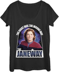 Fifth Sun Star Trek Voyager The Janeway Women's Short Sleeve Tee Shirt T-Shirt | Aesthetic Streetwear