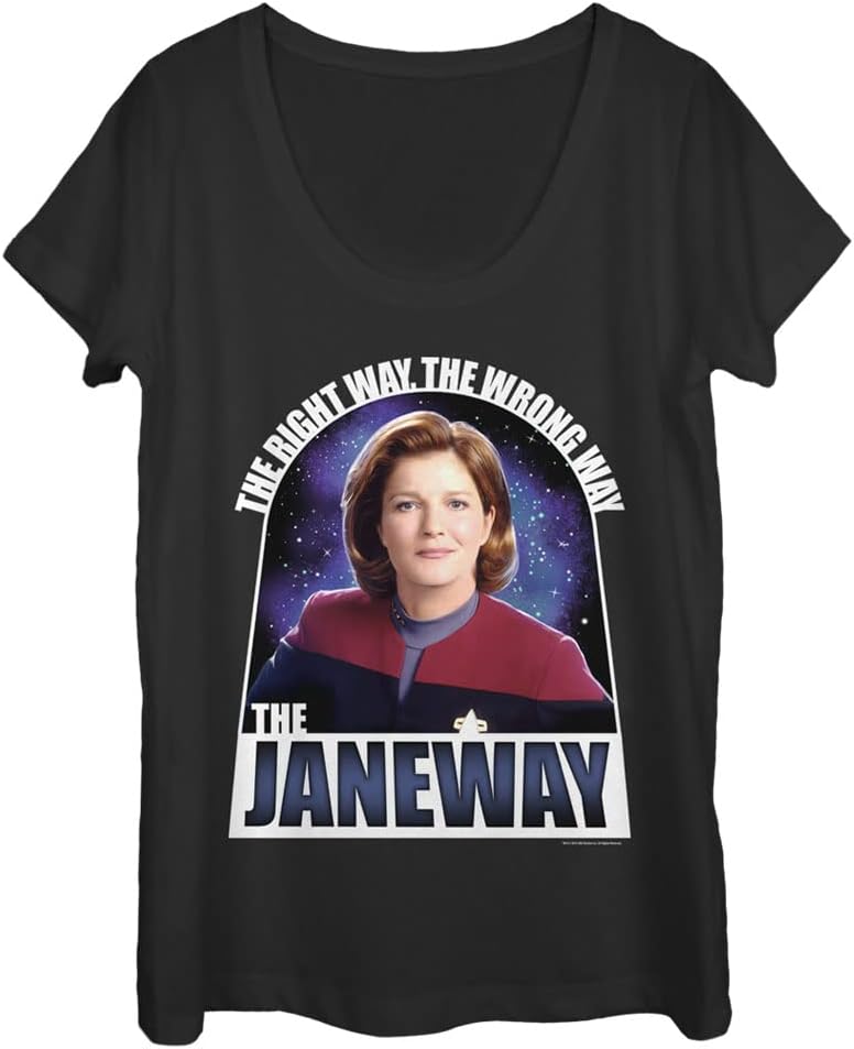 Fifth Sun Star Trek Voyager The Janeway Women's Short Sleeve Tee Shirt T-Shirt | Aesthetic Streetwear