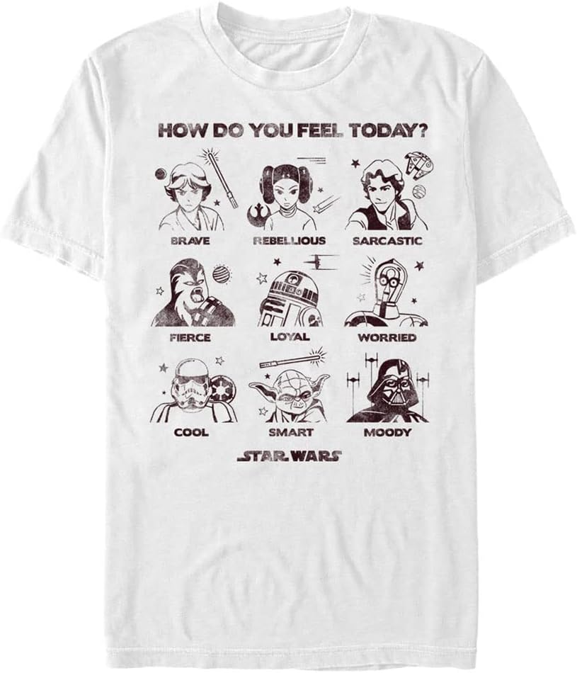 STAR WARS Big & Tall Feelings Men's Tops Short Sleeve Tee Shirt T-Shirt | Premium Quality