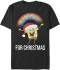 Nickelodeon Big & Tall Spongebob Squarepants I'm Ready for Christmas Men's Tops Short Sleeve Tee Shirt T-Shirt | US V...