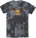 Pokemon Eevee Face Young Men's Short Sleeve Tee Shirt Black Charcoal T-Shirt | Best Seller