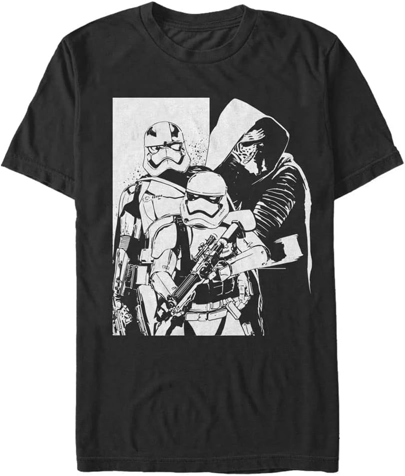 STAR WARS Force Awakens Half Line Crew Men's Tops Short Sleeve Tee Shirt T-Shirt | Aesthetic Streetwear