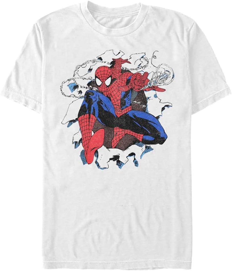 Marvel Classic Spider-Man Spiderman Men's Tops Short Sleeve Tee Shirt T-Shirt | Best Seller