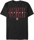 Marvel Big & Tall Strikethrough Text Men's Tops Short Sleeve Tee Shirt, Black, 4X-Large T-Shirt | Premium Quality