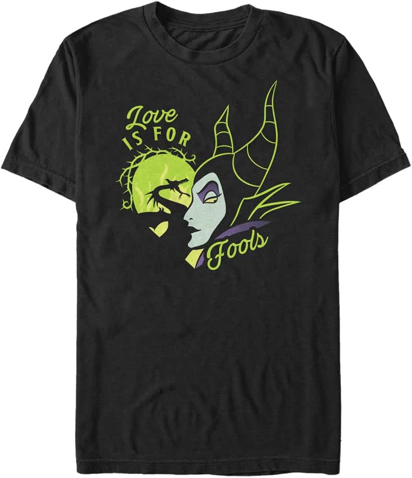 Disney Big & Tall Villains Fools Love Men's Tops Short Sleeve Tee Shirt T-Shirt | Aesthetic Streetwear