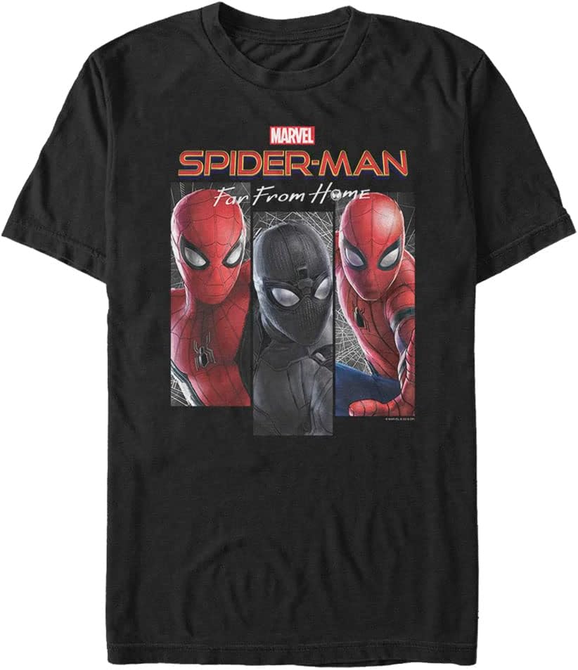 Marvel Big & Tall Spider Panel Men's Tops Short Sleeve Tee Shirt T-Shirt | US Viral Style