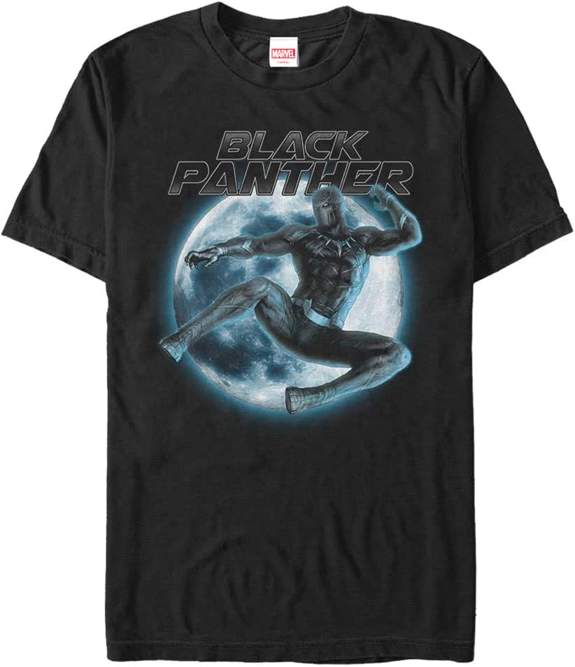 Marvel Big & Tall Classic Panther Moon Men's Tops Short Sleeve Tee Shirt T-Shirt | US Viral Style