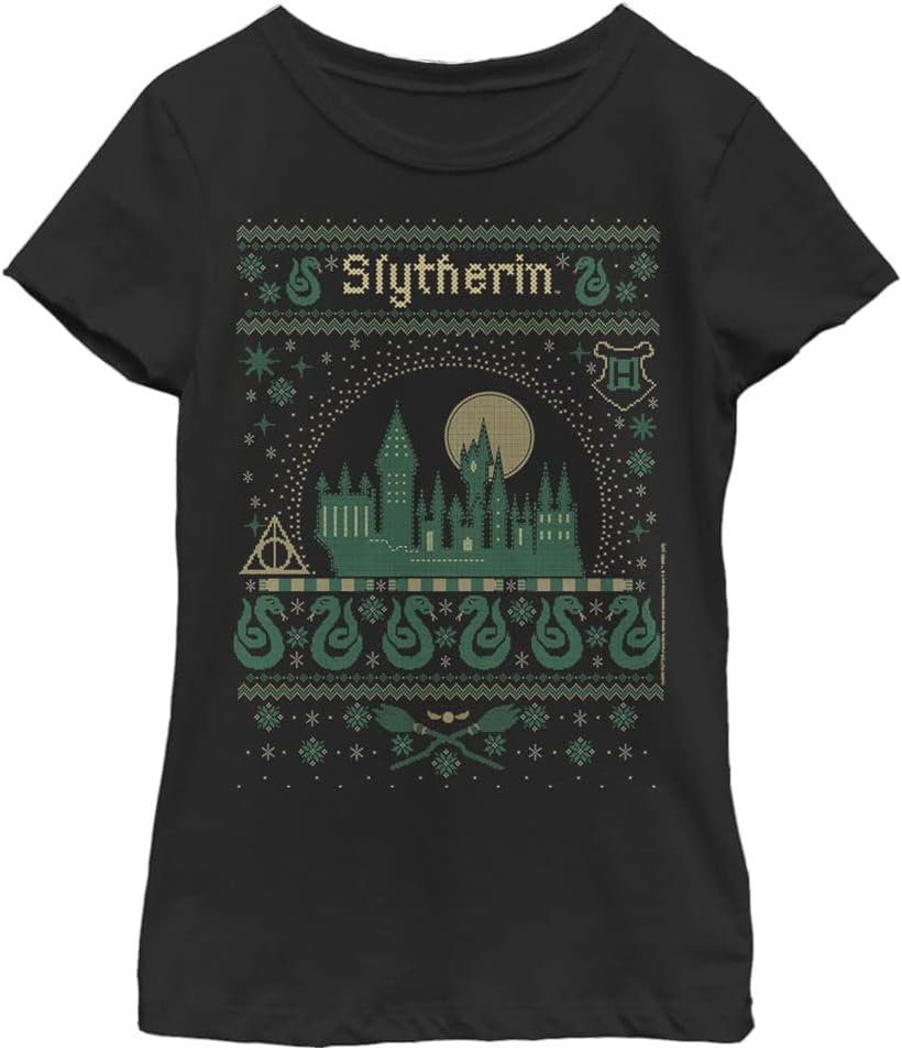 Harry Potter Kids' Short-Sleeve Crew Neck T-Shirt with Letter Print T-Shirt | Premium Quality