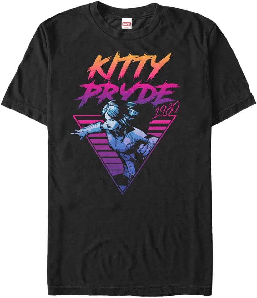 Marvel Big & Tall Classic Neon Kitty Pryde Men's Tops Short Sleeve Tee Shirt T-Shirt | Aesthetic Streetwear