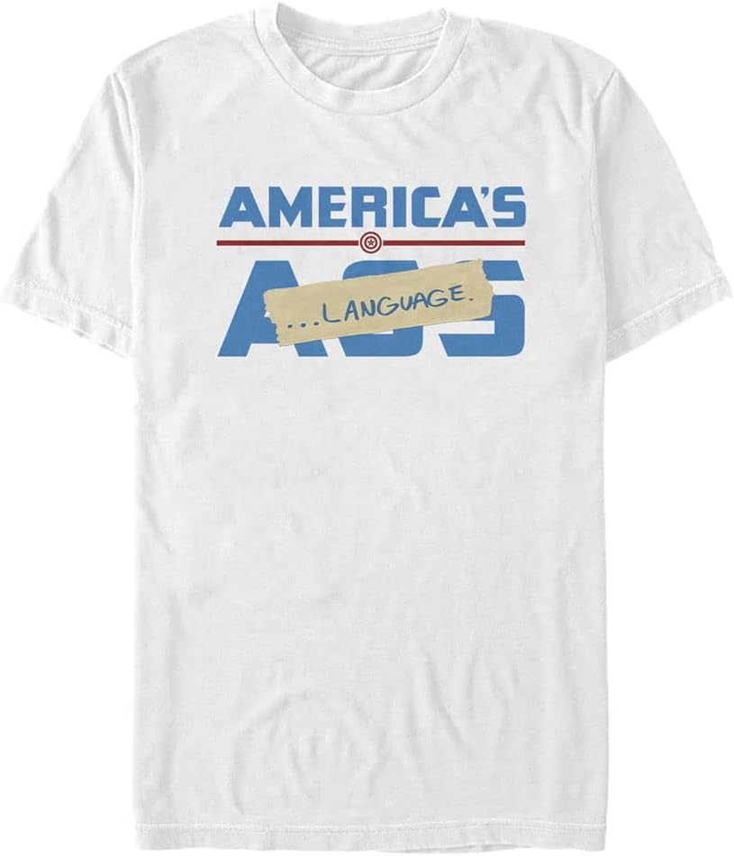 Marvel Big & Tall Americas Language Men's Tops Short Sleeve Tee Shirt T-Shirt | Trending 2025