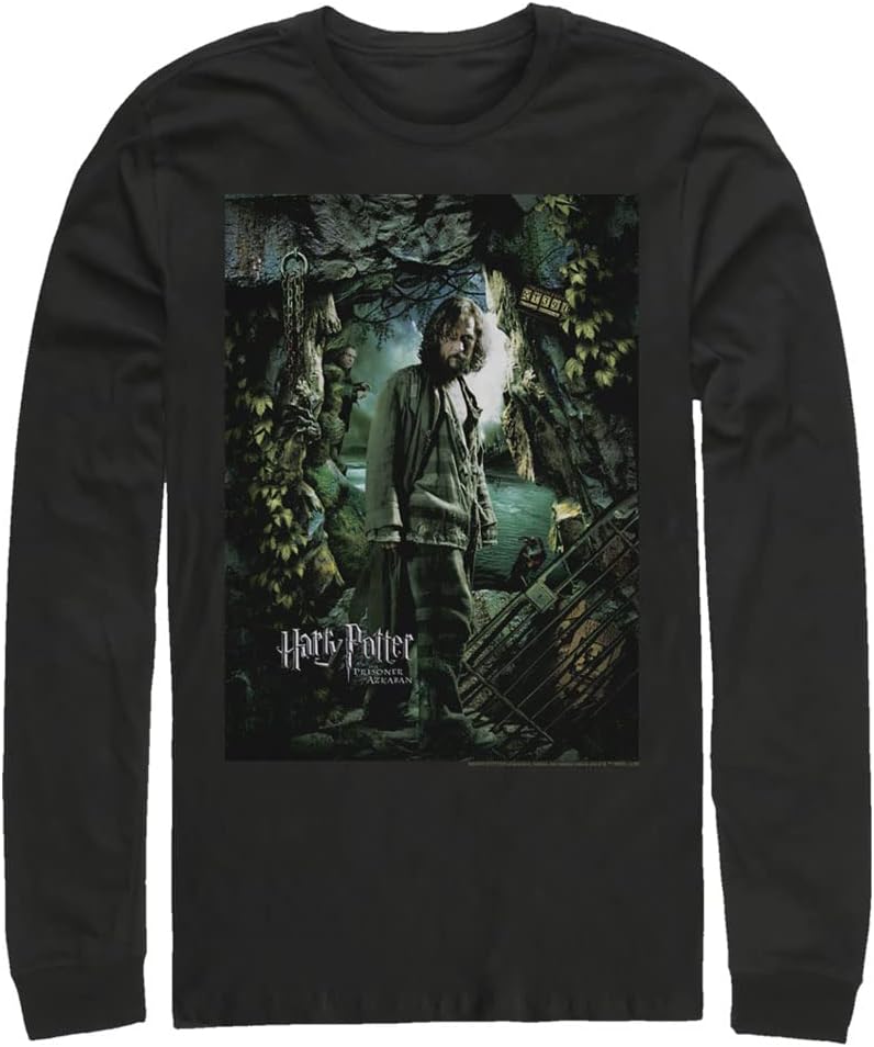 Harry Potter Warner Brothers Sirius Azkaban Poster Men's Tops Long Sleeve Tee Shirt Black T-Shirt | Aesthetic Streetwear