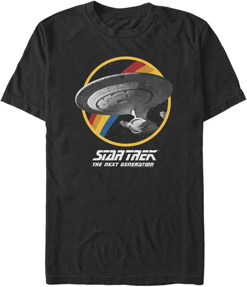 Star Trek Men's Relaxed Fit Short-Sleeve T-Shirt with Letter Print T-Shirt | Premium Quality