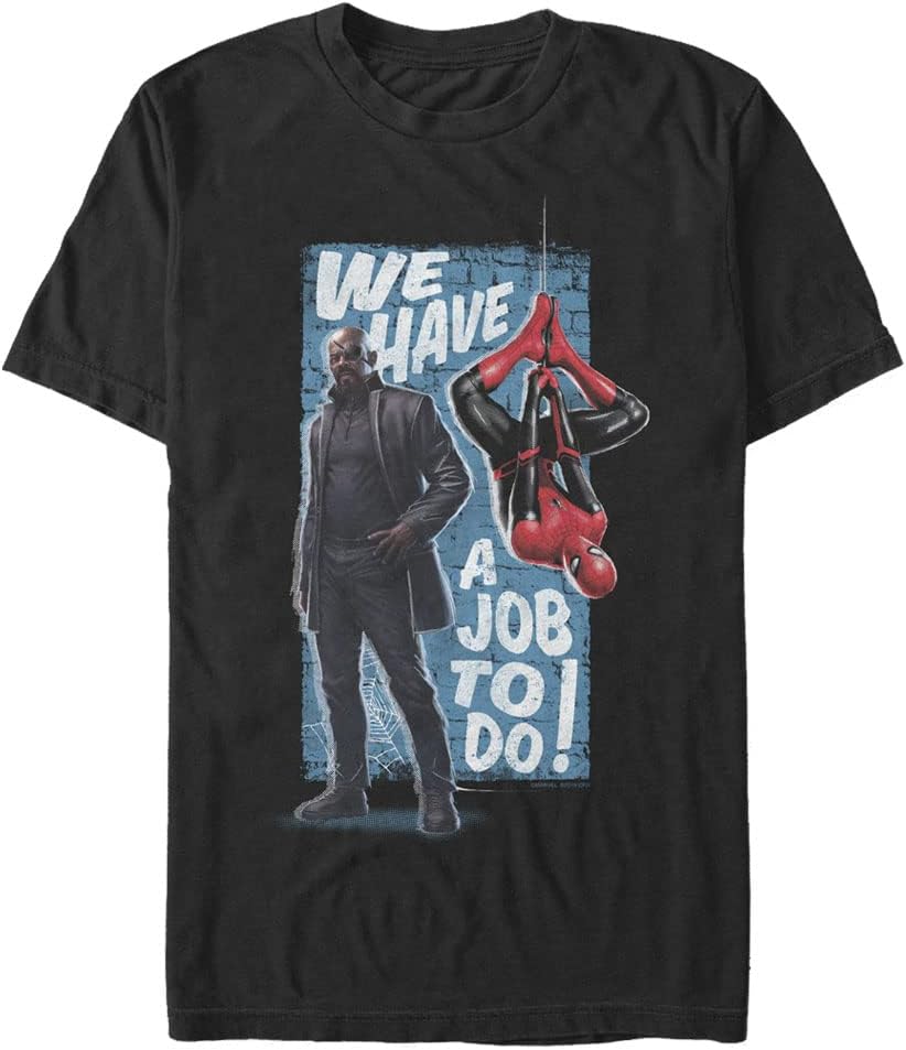 Marvel Big & Tall Job to Do Men's Tops Short Sleeve Tee Shirt, Black, 3X-Large T-Shirt | Premium Quality