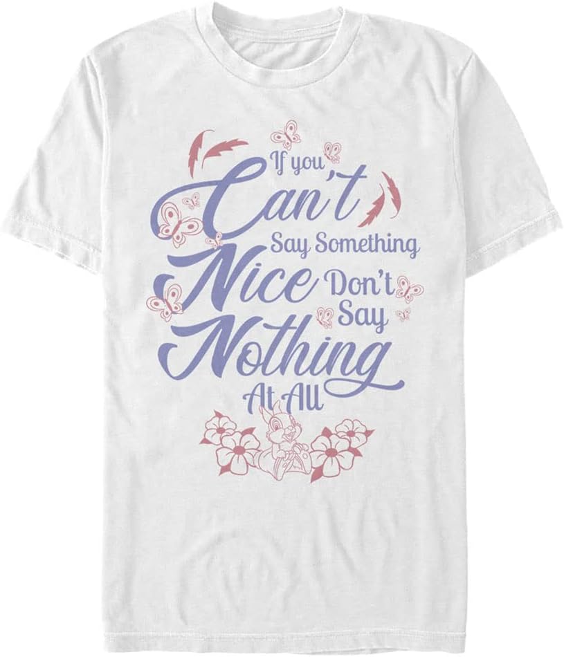 Disney Bambi Can't Say Something Nice Men's Tops Short Sleeve Tee Shirt T-Shirt | Aesthetic Streetwear