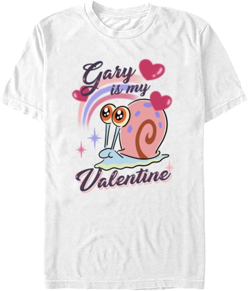 Nickelodeon Men's Big & Tall Gary Be Mine, White, 4X-Large Tall Apparel | Aesthetic Streetwear
