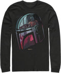 STAR WARS Mandalorian Helmet Explanation Men's Tops Long Sleeve Tee Shirt T-Shirt | Premium Quality