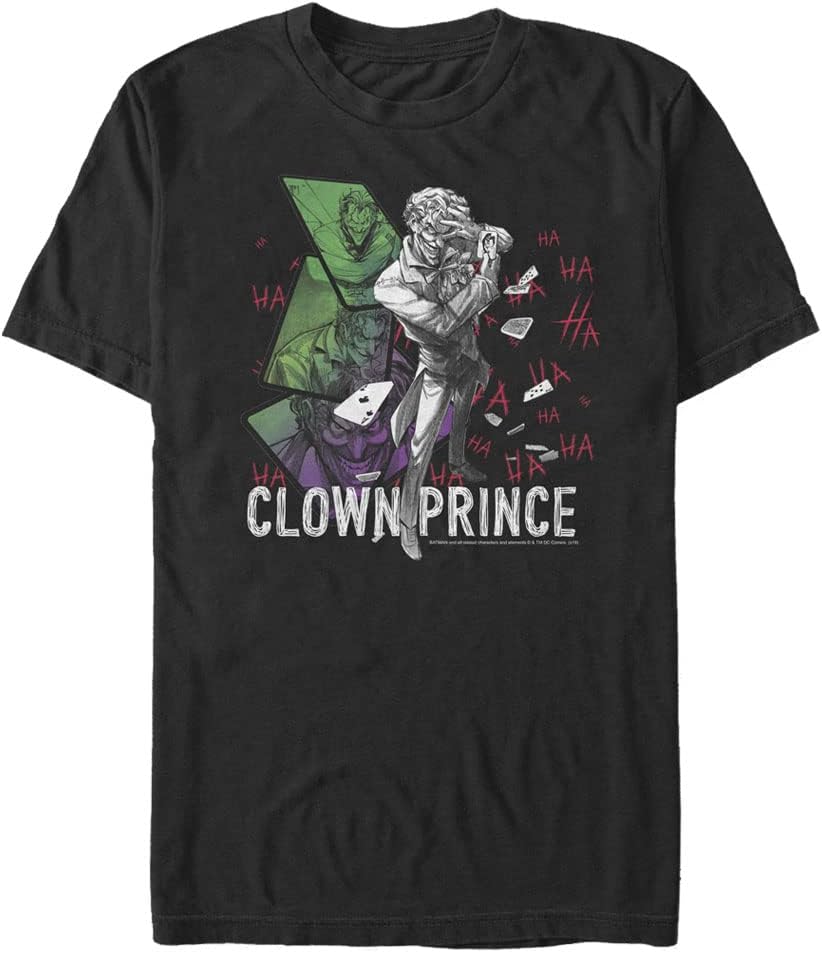 DC Comics Big & Tall Batman Joker Clown Prince Men's Tops Short Sleeve Tee Shirt T-Shirt | US Viral Style