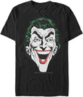 DC Comics Men's Big & Tall Short-Sleeve Round Neck Batman Joker Tee Shirt T-Shirt | Aesthetic Streetwear