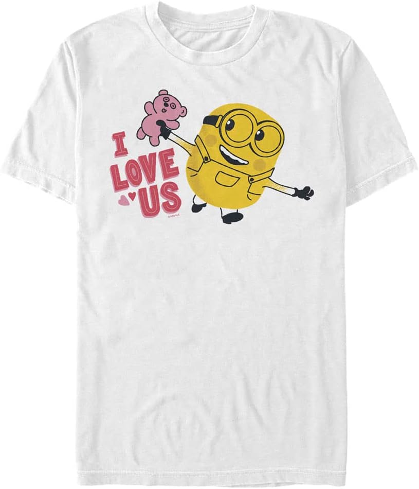 Fifth Sun Big & Tall Minions I Love Us Men's Tops Short Sleeve Tee Shirt T-Shirt | US Viral Style