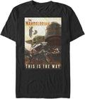 STAR WARS Mandalorian The Way Poster Men's Tops Short Sleeve Tee Shirt T-Shirt | Best Seller