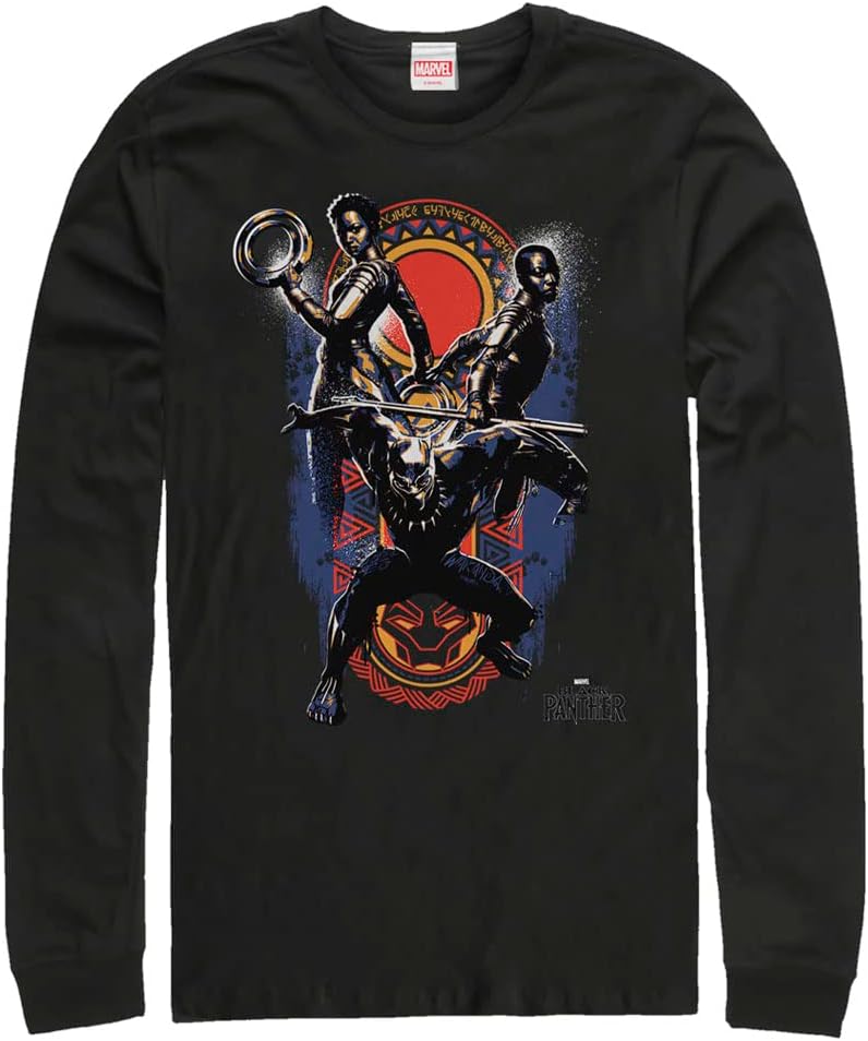 Marvel Tall Men's Big Three Tops Long Sleeve Tee Shirt T-Shirt | Trending 2025