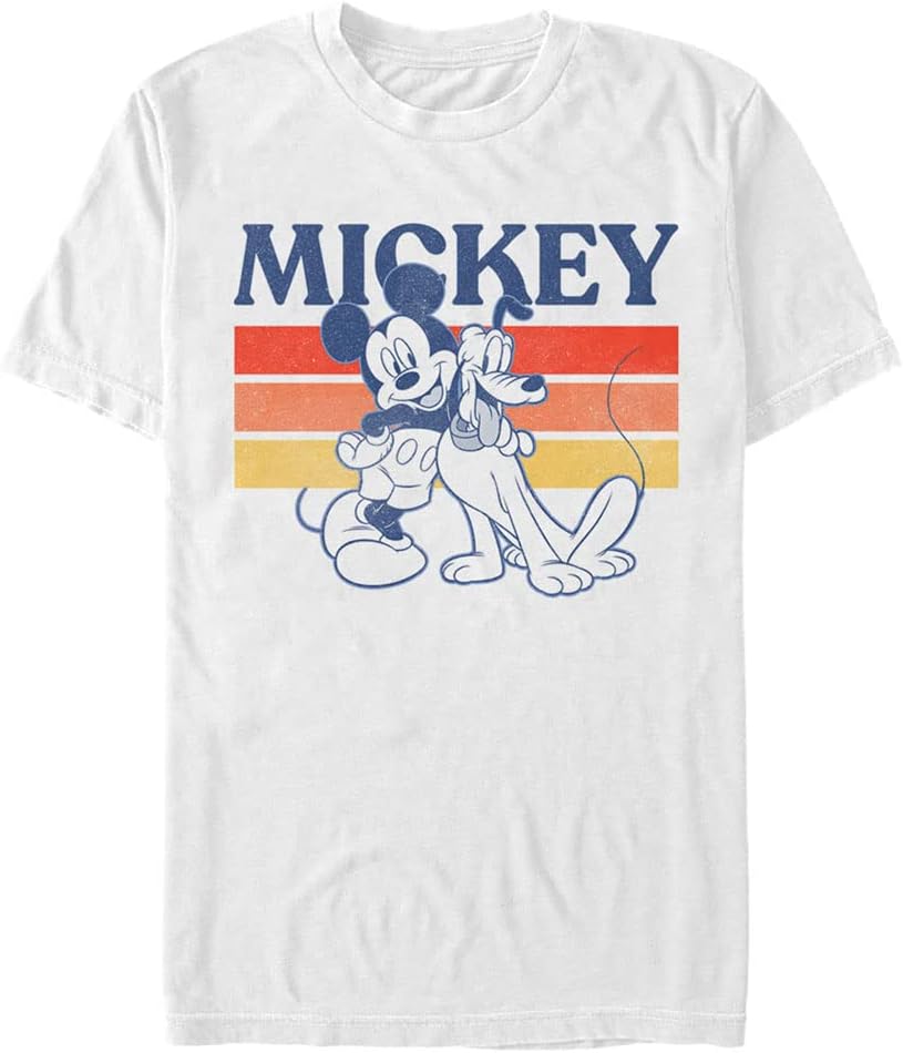 Disney Big & Tall Classic Mickey Retro Squad Men's Tops Short Sleeve Tee Shirt T-Shirt | Premium Quality