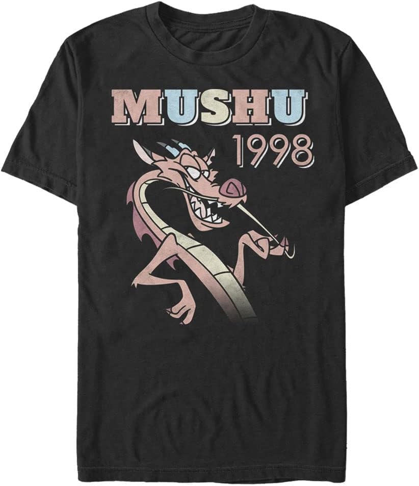 Disney Princesses 90s Mushu Men's Tops Short Sleeve Tee Shirt T-Shirt | Premium Quality