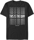 STAR WARS Big & Tall Mandalorian Stacked Way Men's Tops Short Sleeve Tee Shirt T-Shirt | US Viral Style