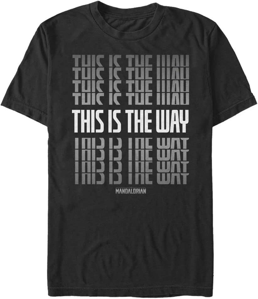 STAR WARS Big & Tall Mandalorian Stacked Way Men's Tops Short Sleeve Tee Shirt T-Shirt | US Viral Style