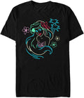 Disney Princesses Ariel Lights Men's Tops Short Sleeve Tee Shirt T-Shirt | US Viral Style