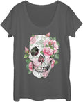 Fifth Sun Flower Bone Women's Short Sleeve Tee Shirt T-Shirt | Best Seller