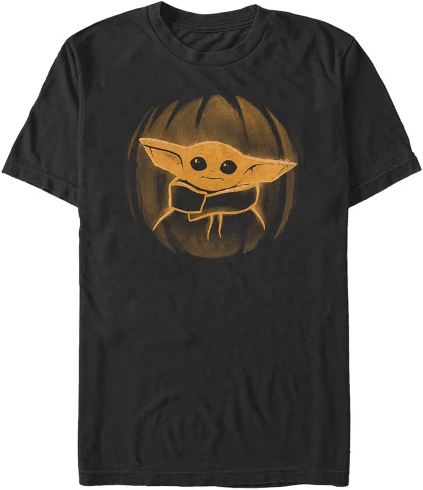 STAR WARS Big & Tall Mandalorian Pumpkin Child Men's Tops Short Sleeve Tee Shirt T-Shirt | Trending 2025