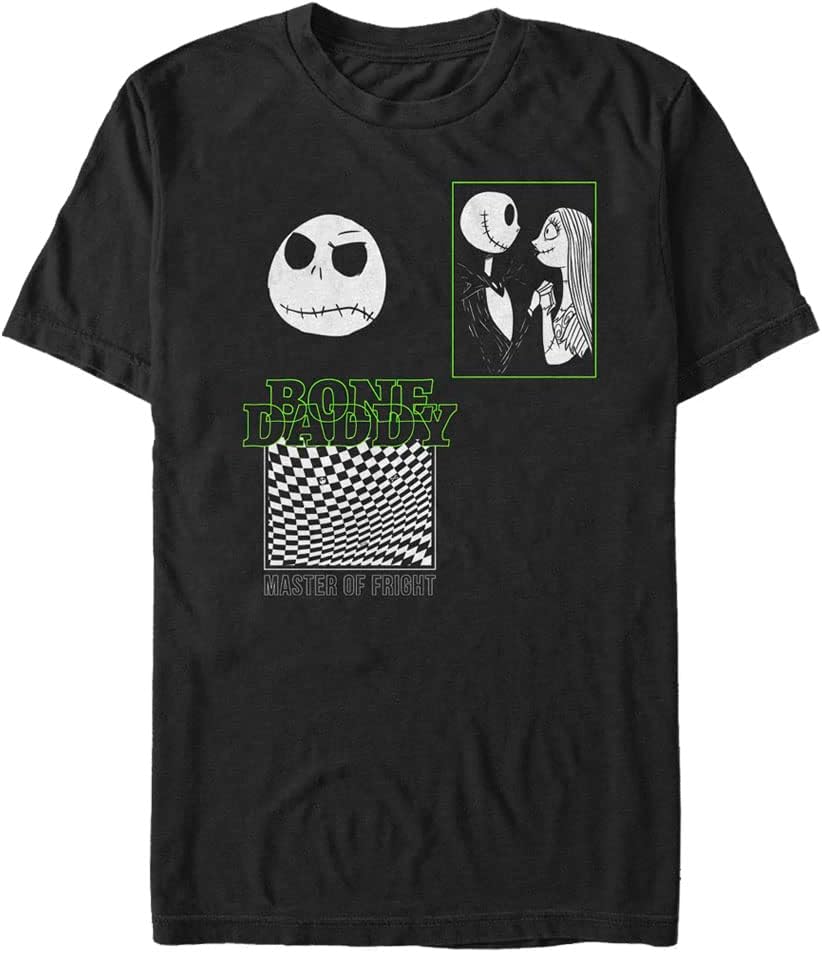 Disney Nightmare Before Christmas Bone Daddy Men's Tops Short Sleeve Tee Shirt T-Shirt | Premium Quality