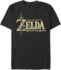 Nintendo Breath of The Wild Logo Men's Tall Tops Short Sleeve Tee Shirt Black T-Shirt | Trending 2025