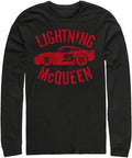 Disney Pixar Mens Pixar Men's Cars Race Ready Tops Long Sleeve Tee Shirt T-Shirt | Aesthetic Streetwear