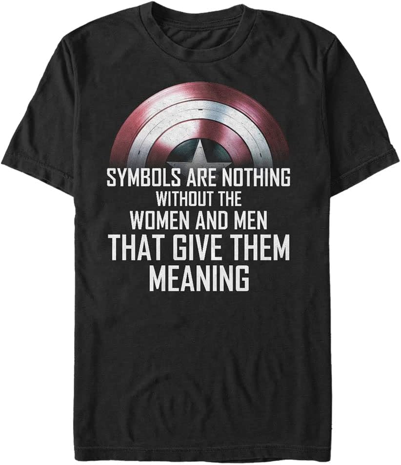 Marvel Big & Tall Falcon and The Winter Soldier Shield Practice Men's Tops Short Sleeve Tee Shirt, Black, 3X-Large T-...