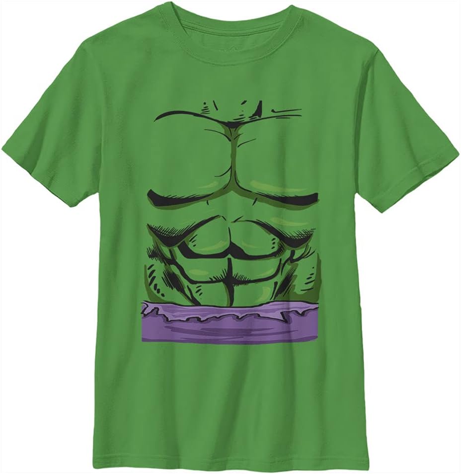 Marvel Kids Universe Hulk Shirt Boy's Solid Crew Tee T-Shirt | Aesthetic Streetwear