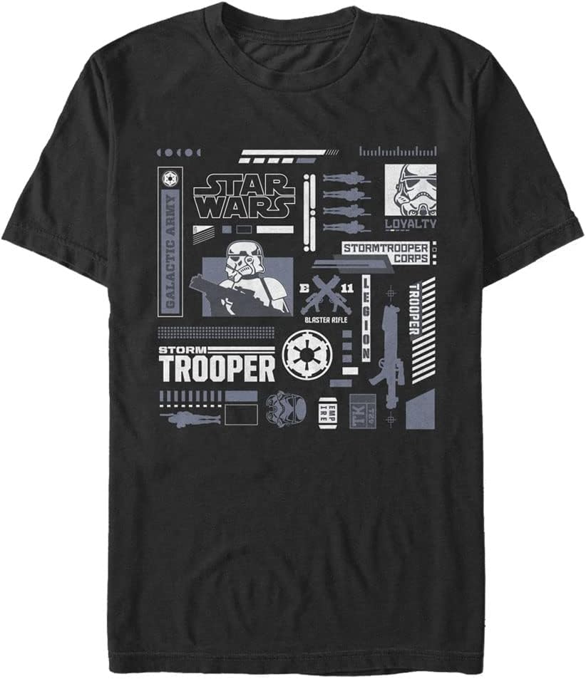 STAR WARS Trooper Elements Men's Tops Short Sleeve Tee Shirt T-Shirt | Premium Quality
