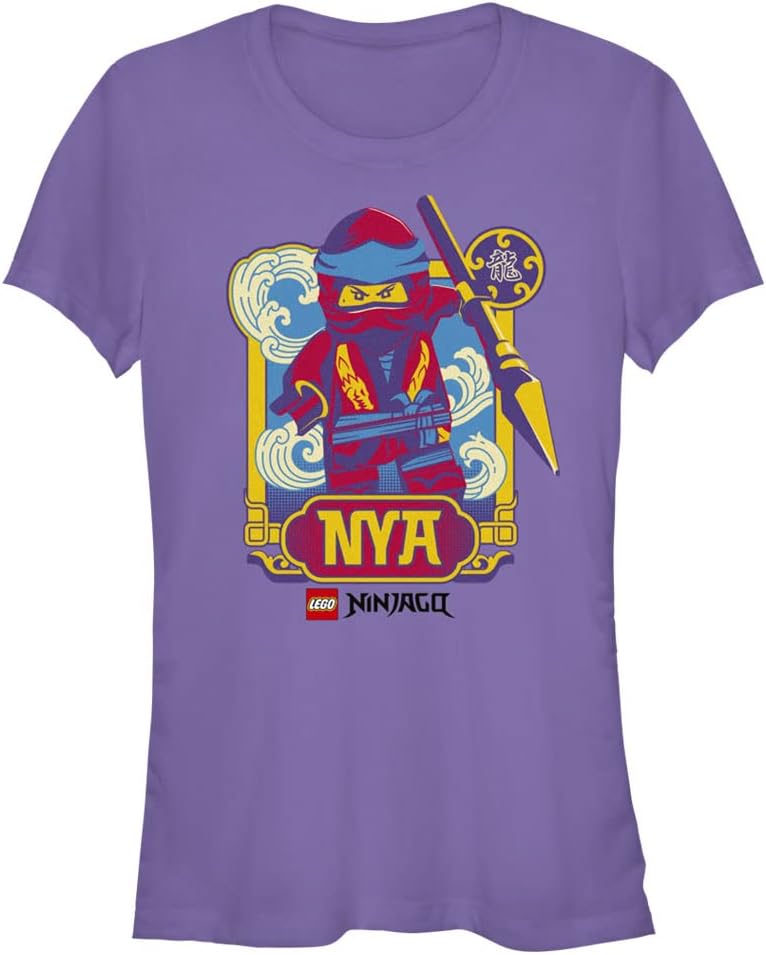 Fifth Sun Women's Lego Ninjago NYA Badge Junior's Short Sleeve Tee Shirt T-Shirt | Aesthetic Streetwear