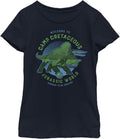 Jurassic World Camp Cretaceous Girl's Amazing Dinosaur T-Shirt, Navy, Medium T-Shirt | Premium Quality