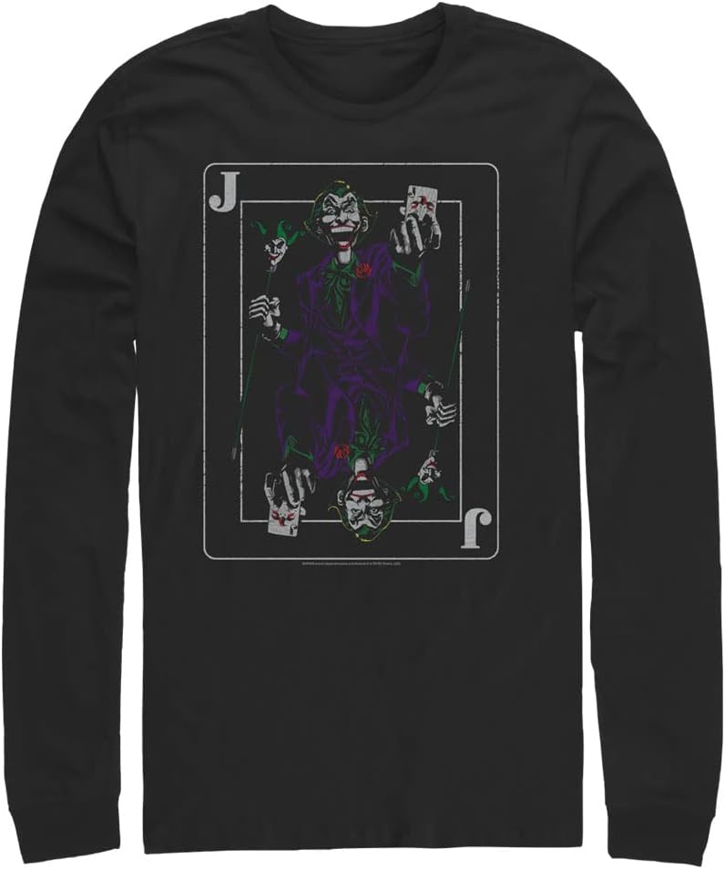 Harry Potter Big & Tall Batman Jokers Wild Men's Tops Long Sleeve Tee Shirt T-Shirt | US Viral Style