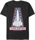 Fifth Sun Big & Tall Battlestar Galactica Vigilantes Badge Men's Tops Short Sleeve Tee Shirt T-Shirt | US Viral Style