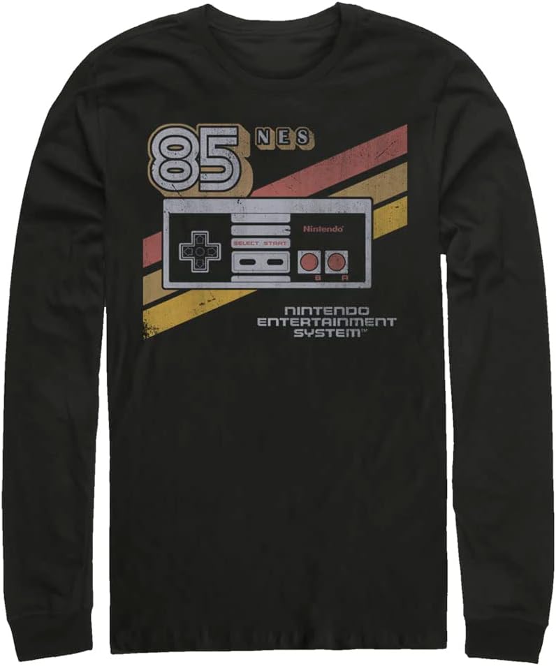 Nintendo Men's NES Tops Long Sleeve Tee Shirt T-Shirt | Trending 2025