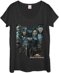 Fifth Sun Marvel Shutter Faces Women's Short Sleeve Tee Shirt T-Shirt | Aesthetic Streetwear